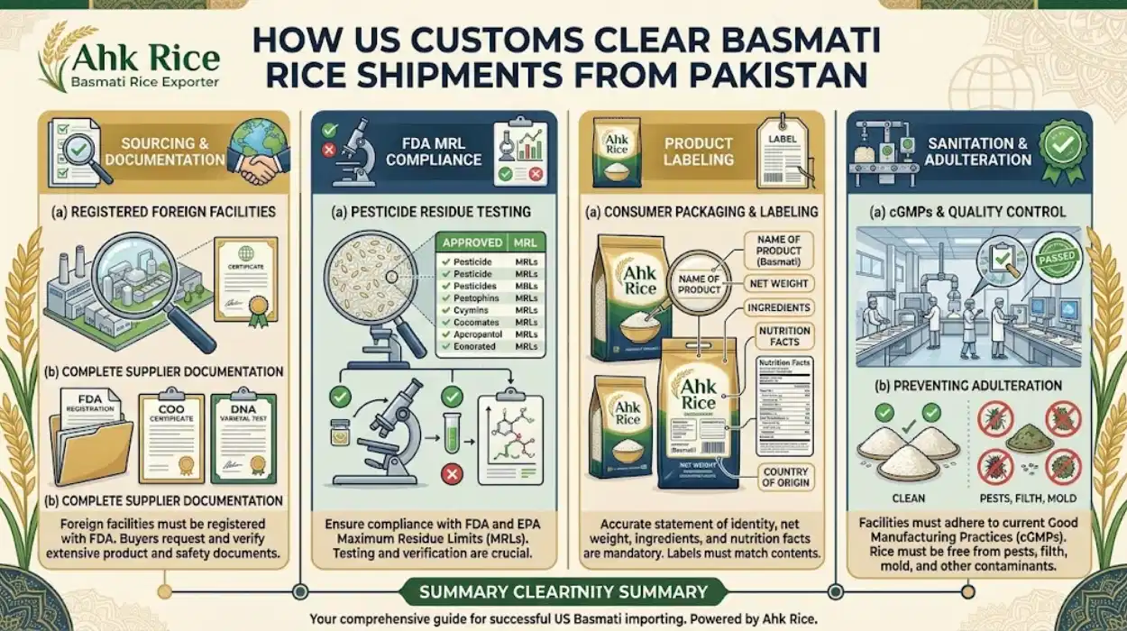 How Does US Customs Clear Basmati Rice Shipments from Pakistan