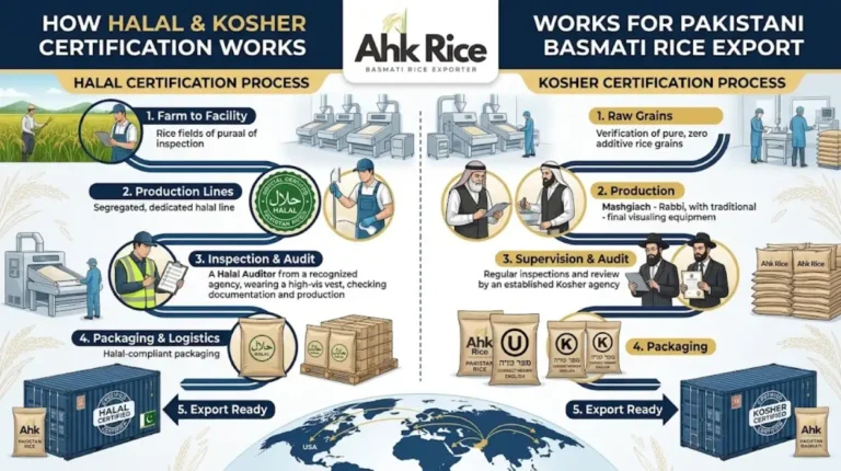How Halal and Kosher Certification Works for Pakistani Basmati Rice Exports
