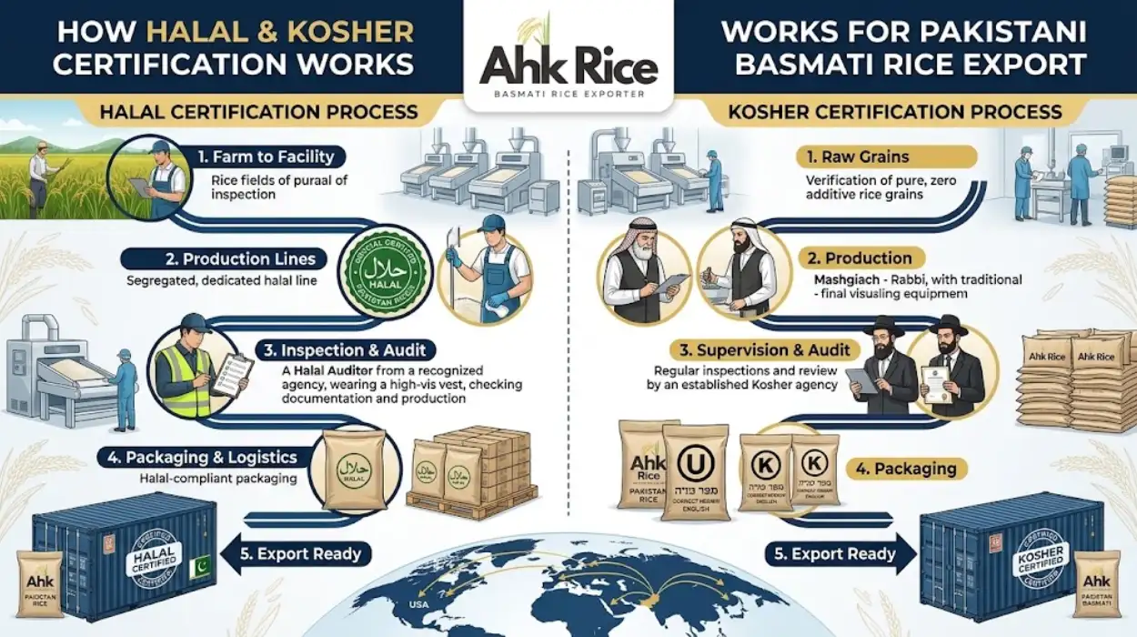 How Halal and Kosher Certification Works for Pakistani Basmati Rice Exports