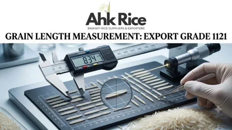 How Is Grain Length Measured in Export Grade 1121 Basmati Rice?