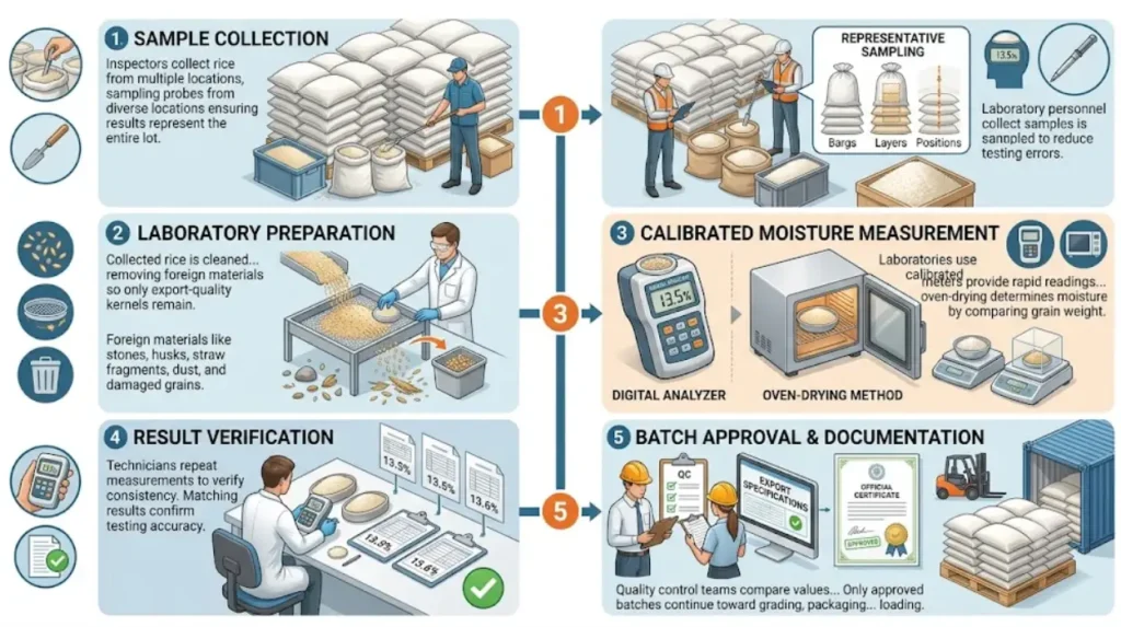 How Is Moisture Content Tested Before Rice Is Exported?