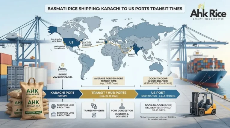 How Long Does Basmati Rice Shipping Take from Karachi to US Ports