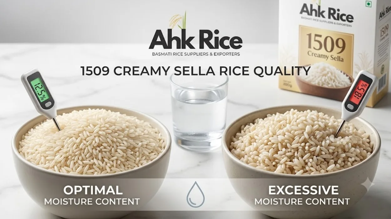 How Moisture Content Impacts 1509 Creamy Sella Rice Quality