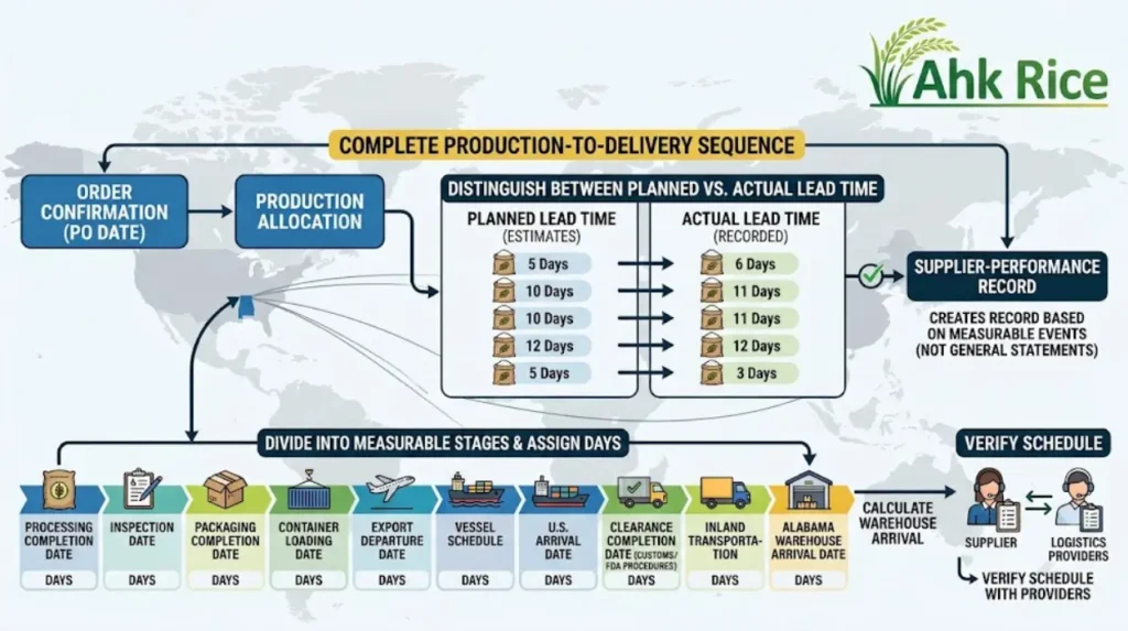 How Should Alabama Importers Build an Accurate Rice Lead-Time Model?