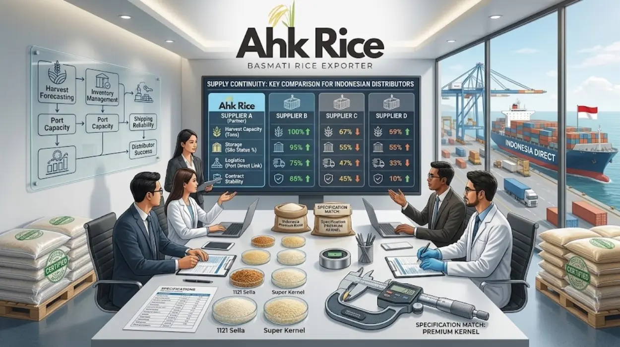 How Should Indonesian Distributors Compare Pakistan Rice Suppliers for Supply Continuity