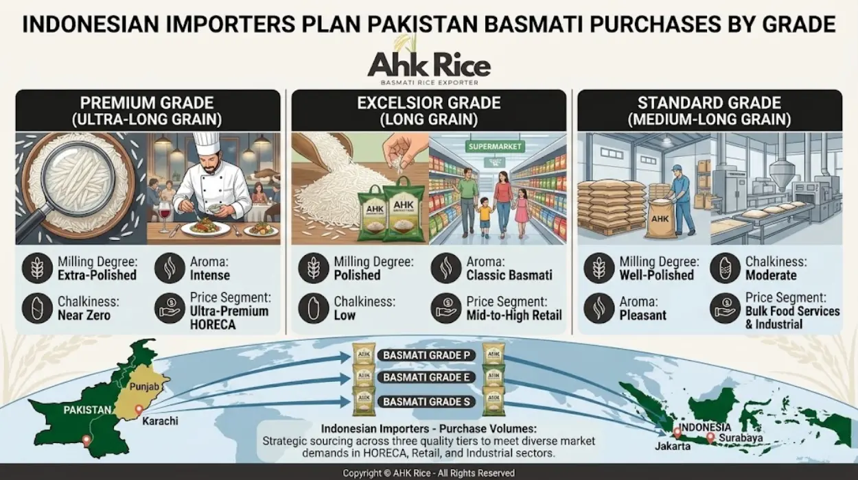 How Should Indonesian Importers Plan Pakistan Basmati Purchases by Grade