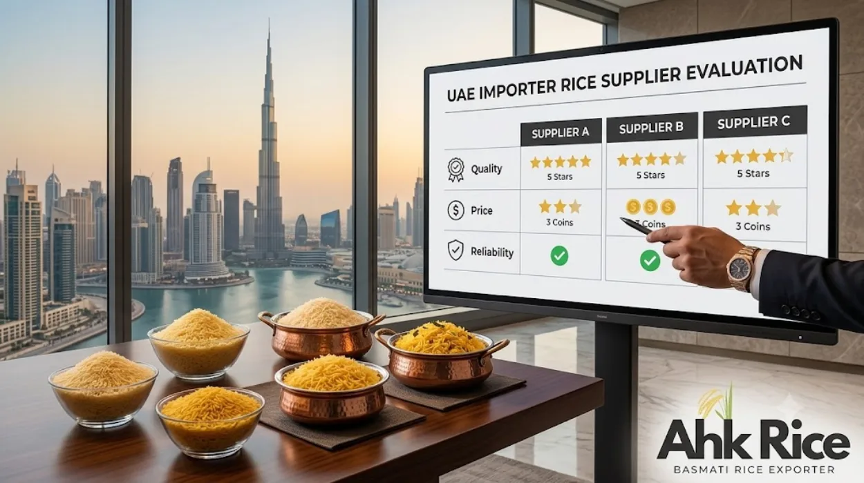 How UAE Importers Compare Pakistani Sella Basmati Rice Suppliers