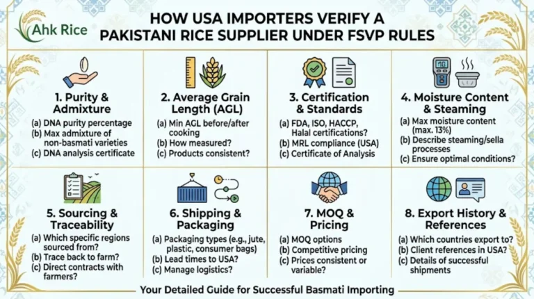 How USA Importers Verify a Pakistani Rice Supplier Under FSVP Rules