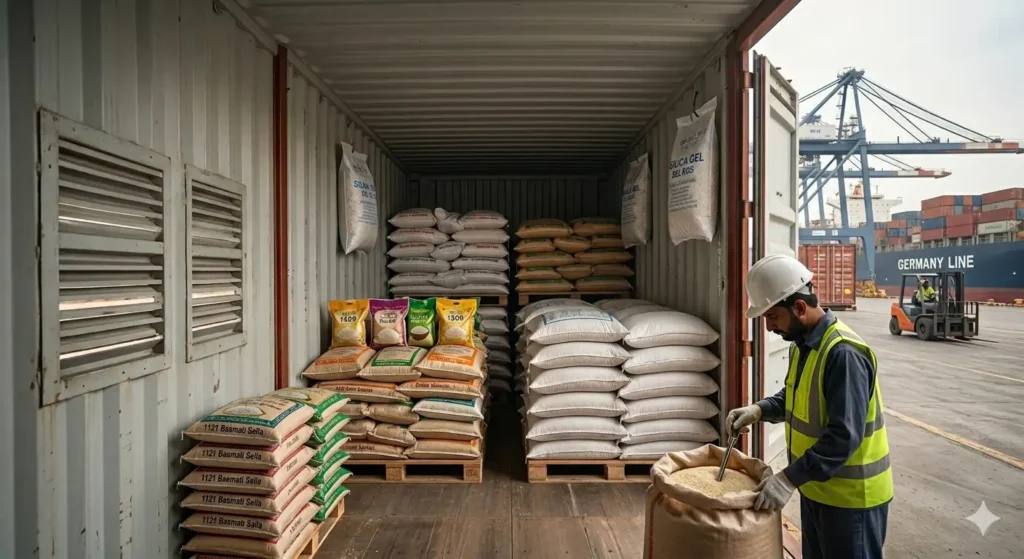 How are rice grades handled during sea freight Pakistan Germany?