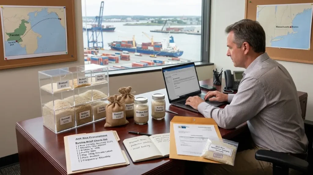 How can a Massachusetts importer get started with AHK Rice?