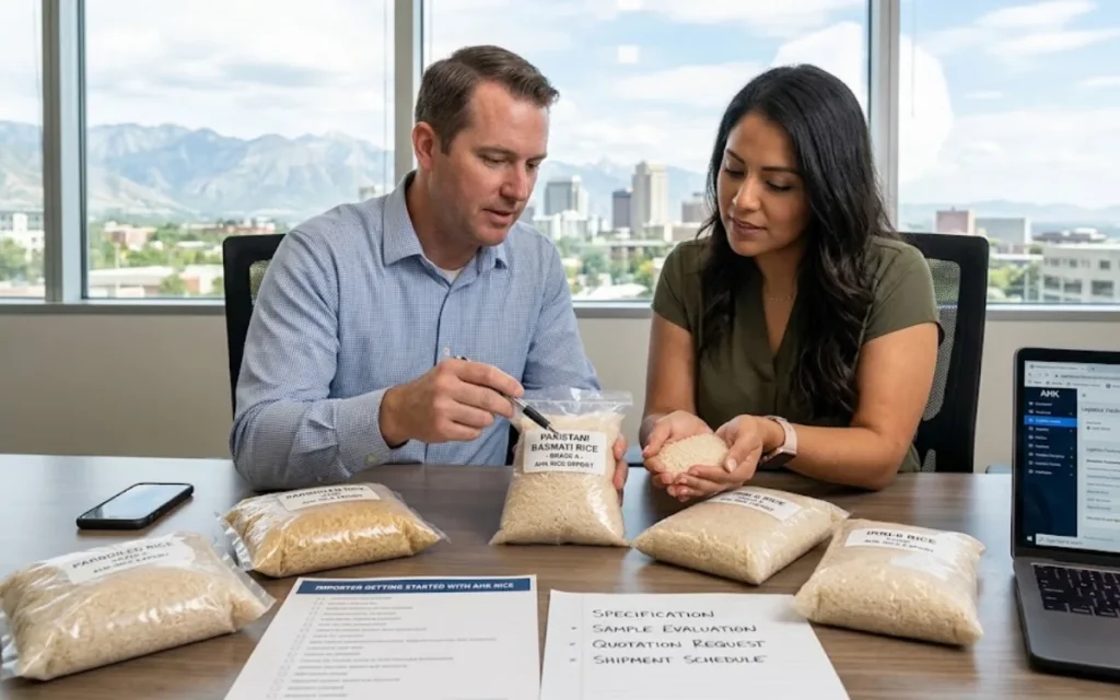 How can a Utah importer get started with AHK Rice?