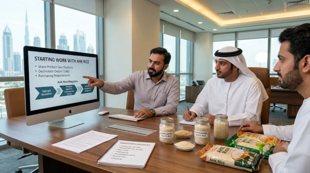 How can importers start working with AHK Rice?