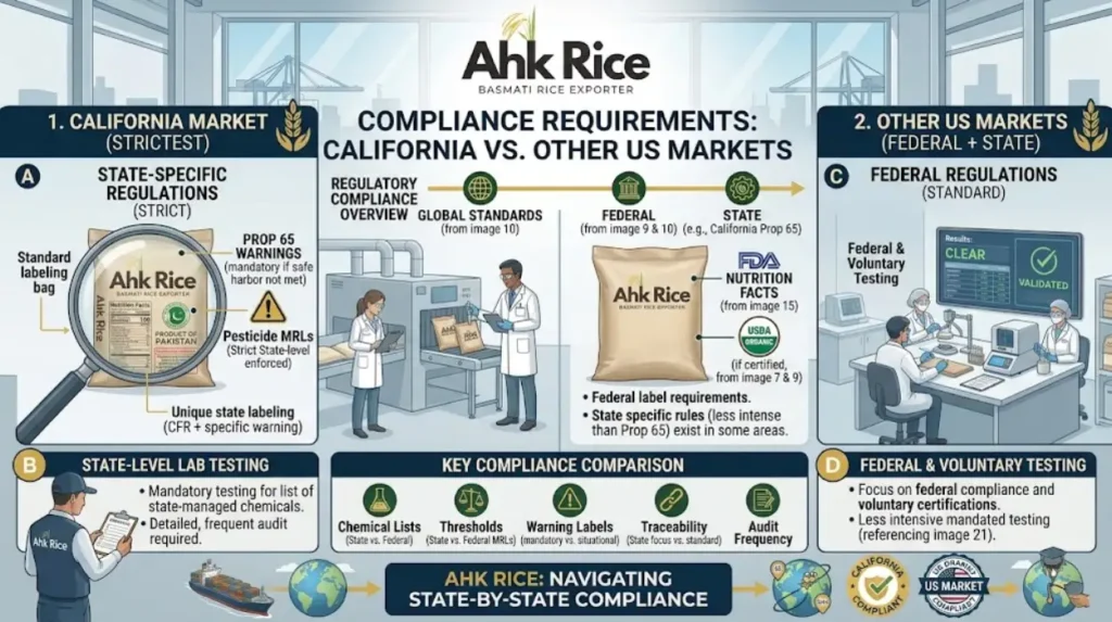 Prop 65 Warnings, Heavy Metal Testing and Compliance for Basmati Rice Sold in California