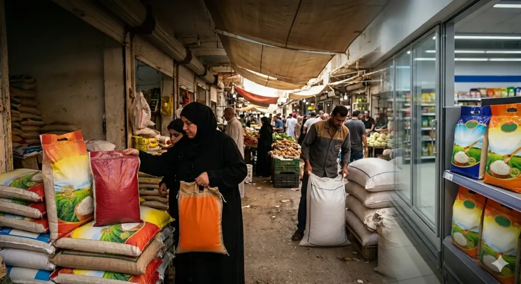 How do Iraqi market preferences influence rice packaging formats