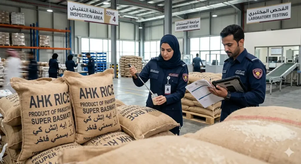 How do rice import regulations work in Qatar?