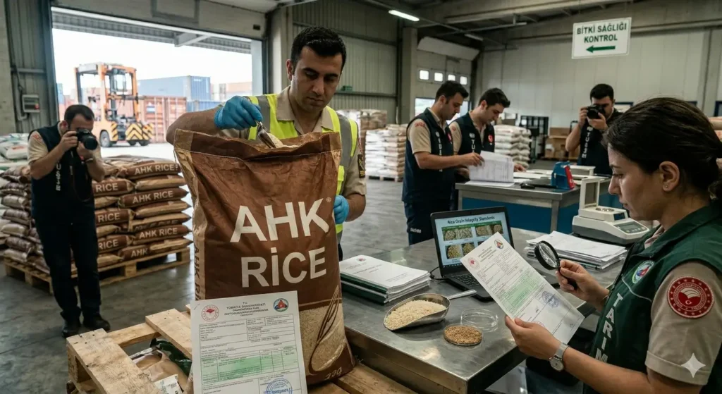 How do rice import regulations work in Turkey?