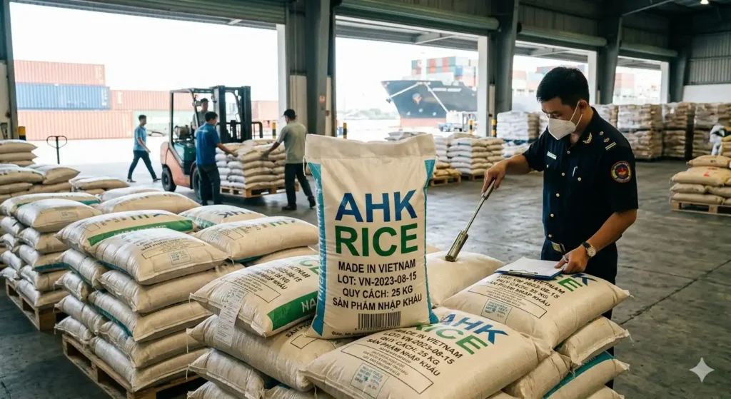 How do rice import regulations work in Vietnam?