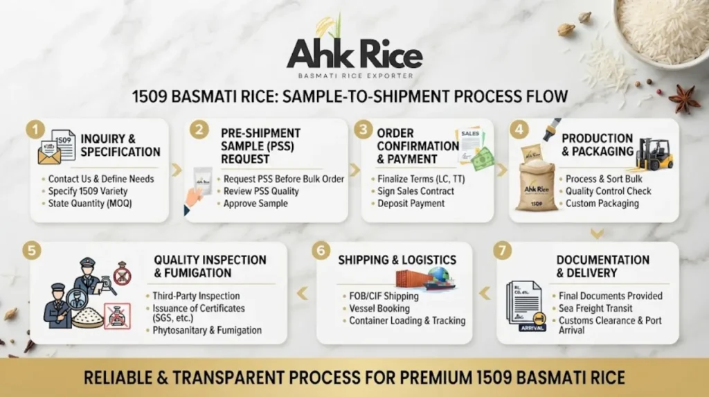 Buy 1509 Basmati Rice Bulk from Pakistan Exporter