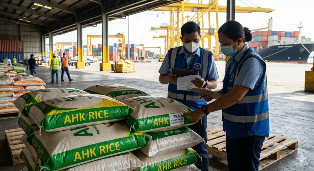 How does the SRA rice import permit system work in 2026?