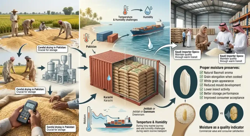 How important is moisture level for Saudi Arabian importers