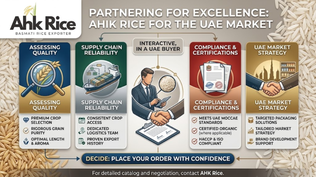 What is the best solution for sourcing Halal-certified Basmati rice for UAE buyers?