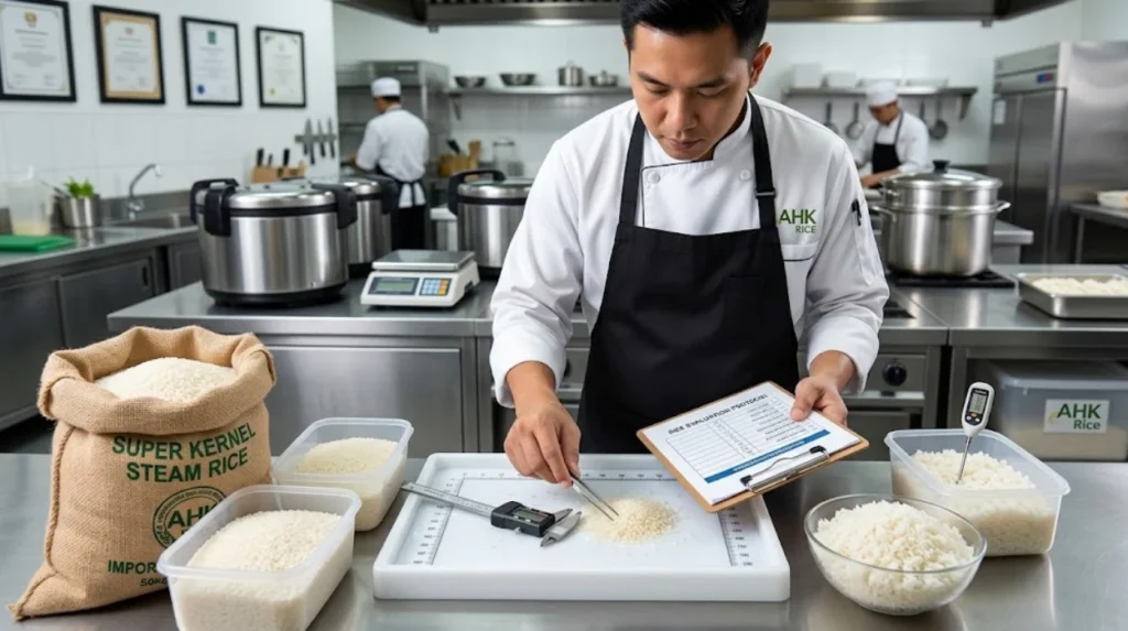 How should an Indonesian restaurant assess Super Kernel Steam Rice before adoption?