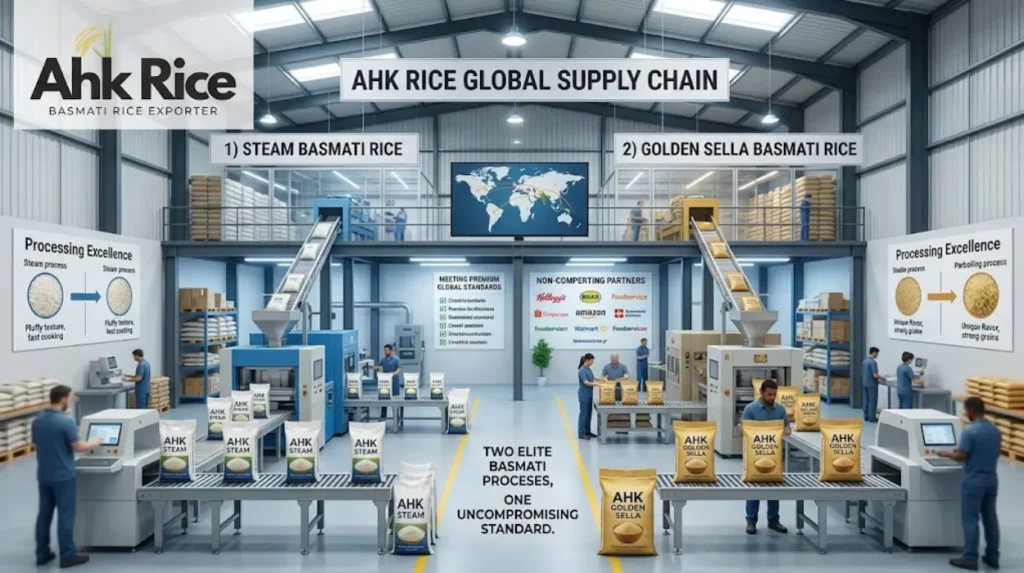 AHK Rice Pakistan 1121 Basmati Rice Supply for Indonesian Restaurants