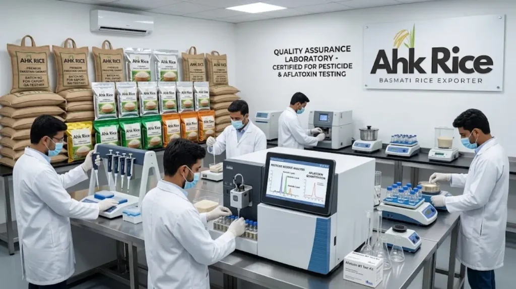 How Pakistani Basmati Exporters Test for MRLs and Aflatoxin Before UAE Shipment