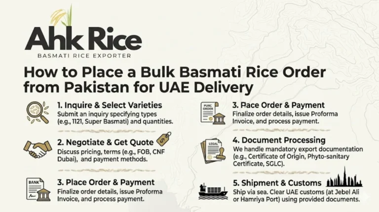 How to Place a Bulk Basmati Rice Order from Pakistan for UAE Delivery