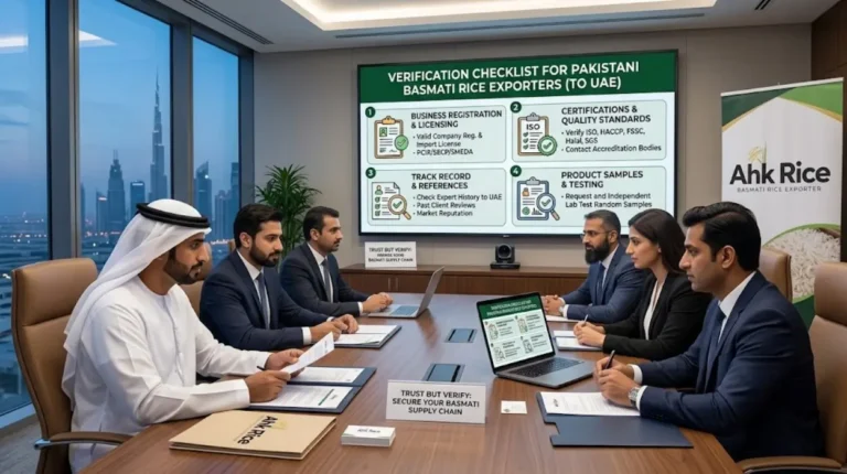 How to Verify a Pakistani Basmati Rice Exporter Before Importing to the UAE