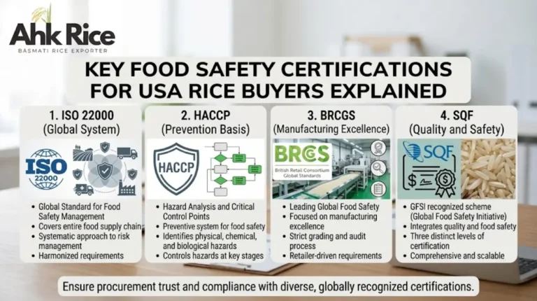 ISO 22000, HACCP, BRCGS and SQF Explained for USA Rice Buyers