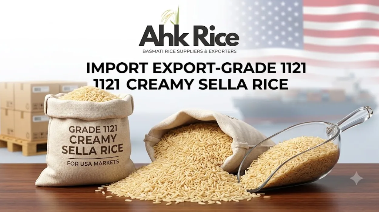 Import Export-Grade 1121 Creamy Sella Rice into USA Markets