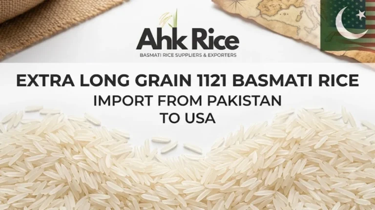 Import Extra Long Grain 1121 Basmati Rice from Pakistan to USA