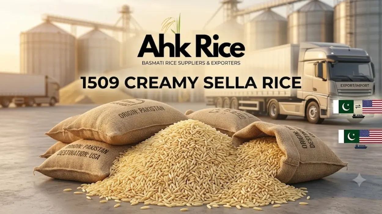 Import Premium 1509 Creamy Sella Rice from Pakistan to USA