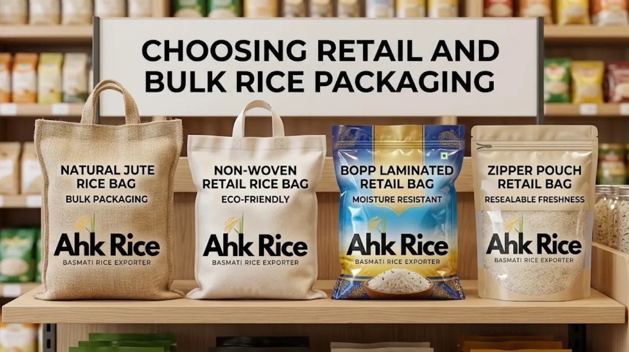 Jute, Non-Woven, BOPP and Zipper Pouch Bags Choosing Retail and Bulk Rice Packaging