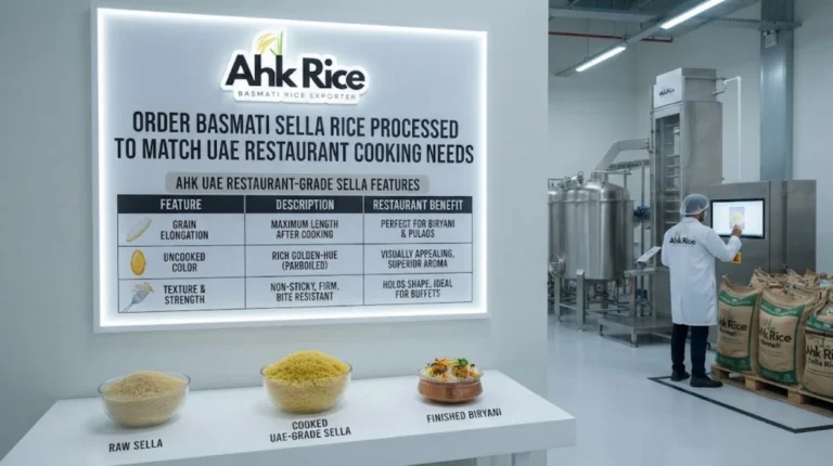 Order Basmati Salla Rice Processed to Match UAE Restaurant Cooking Needs