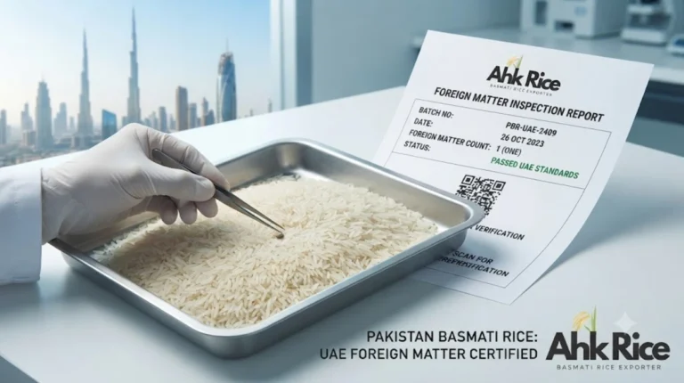 Pakistan Basmati Rice Exporter Providing Foreign Matter Inspection Reports for UAE Buyers
