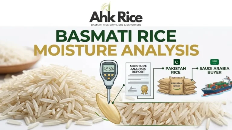 Pakistan Basmati Rice Exporter Providing Moisture Analysis Reports for Saudi Buyers