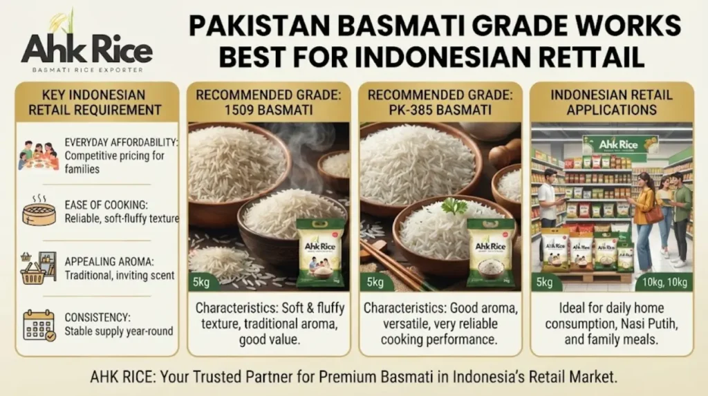 Which Pakistan Basmati Grade Fits Indonesian Retail, HORECA, and Wholesale Channels