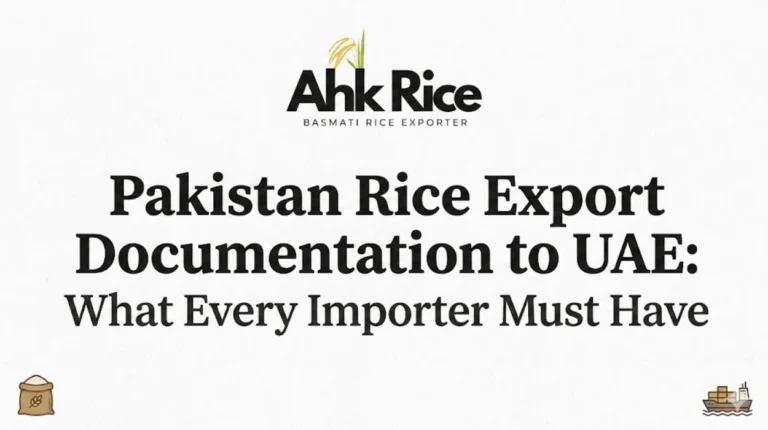 Pakistan Rice Export Documentation to UAE What Every Importer Must Have