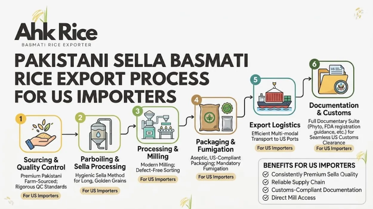 Pakistani Sella Basmati Rice Export Process for US Importers