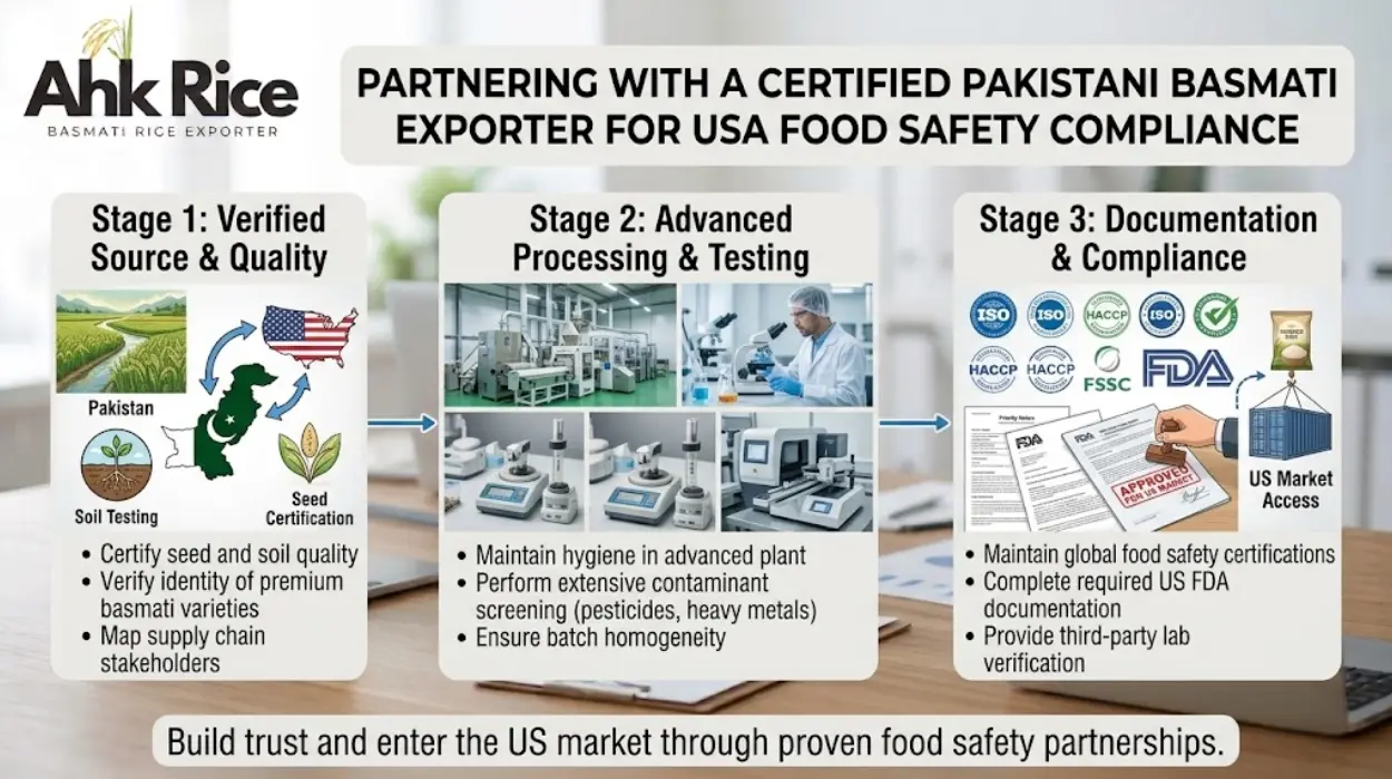 Partner with a Certified Pakistani Basmati Exporter for USA Food Safety Compliance