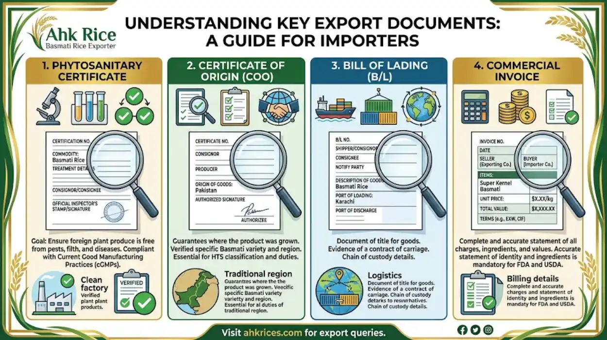 Phytosanitary Certificate, Certificate of Origin, Bill of Lading and Commercial Invoice Explained