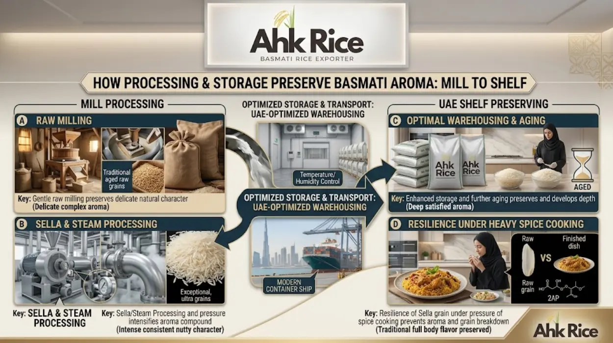 Preserve Basmati Aroma from Mill to UAE Shelf