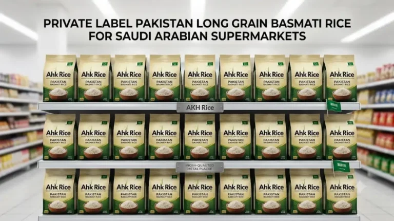 Private Label Pakistan Long Grain Basmati Rice for Saudi Arabian Supermarkets