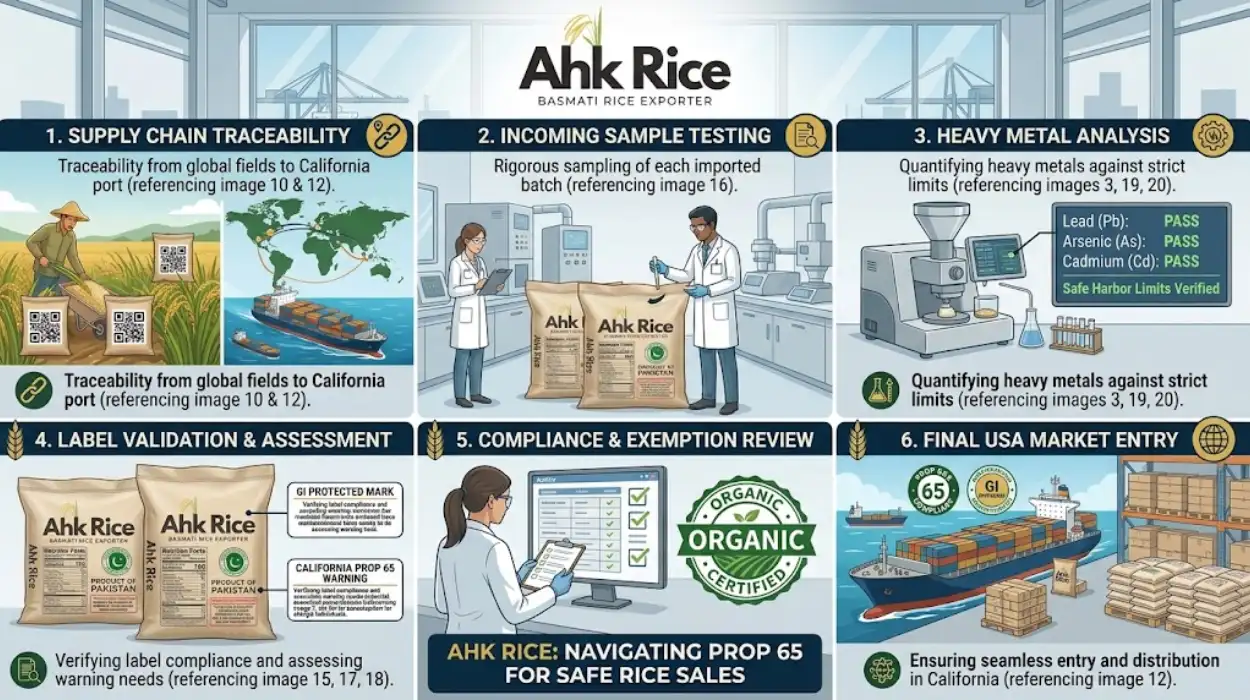 Prop 65 Warnings, Heavy Metal Testing and Compliance for Basmati Rice Sold in California