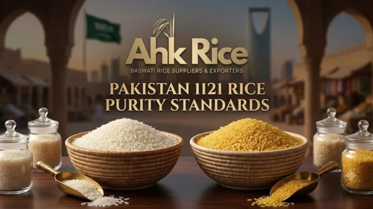 Purity Standards for Pakistan 1121 Steam and Golden Sella Rice in Saudi Arabia
