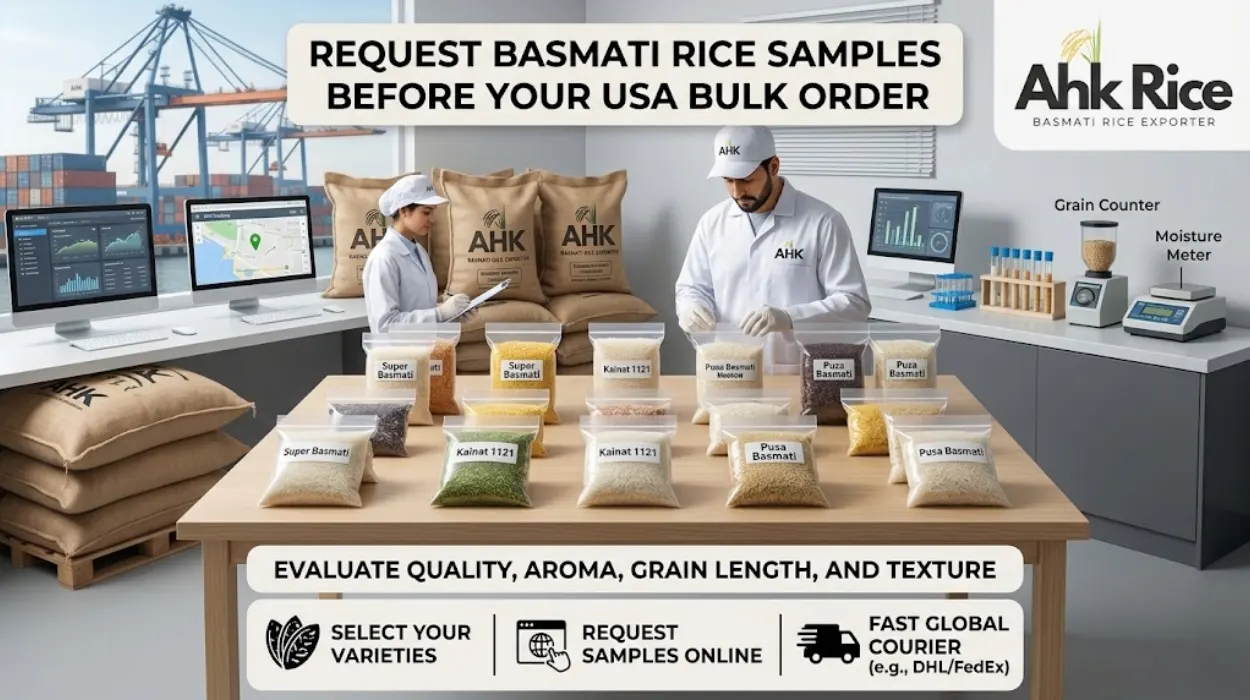 Request Basmati Rice Samples from AHK Rice Before Your USA Bulk Order