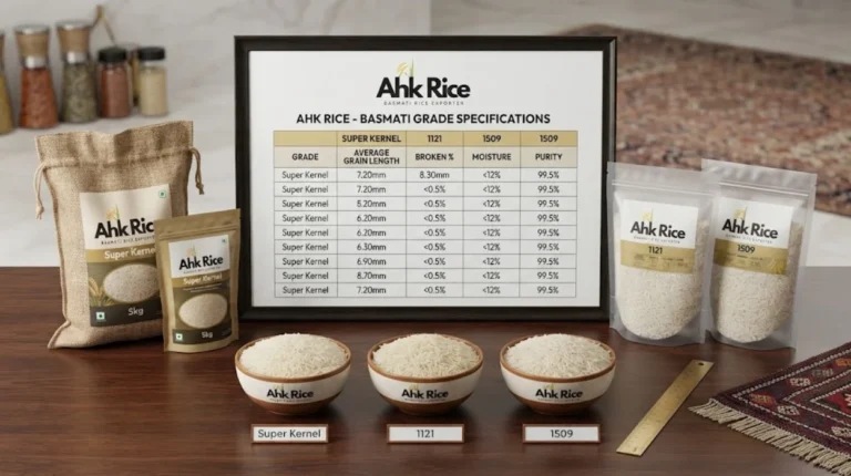 Request a Full Grade Specification Sheet for 1121, 1509 and Super Kernel Basmati