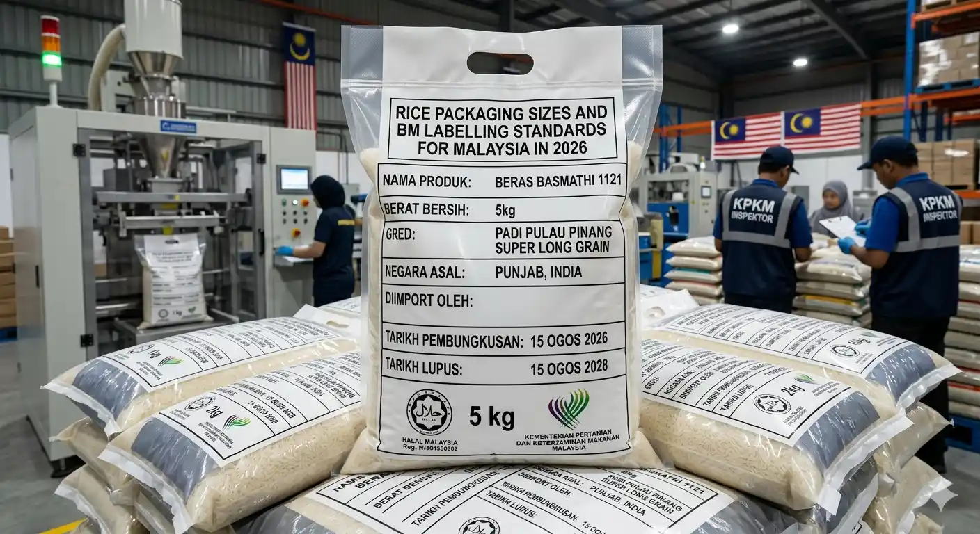 Rice Packaging Sizes and BM Labelling Standards for Malaysia in 2026